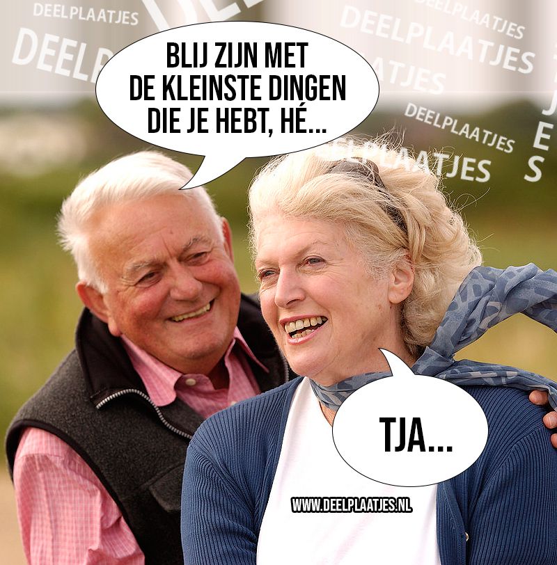 Blij zijn met de kleinste dingen