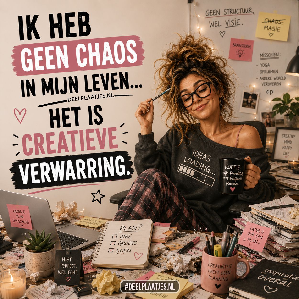 Ik heb geen chaos in mijn leven het is creatieve verwarring