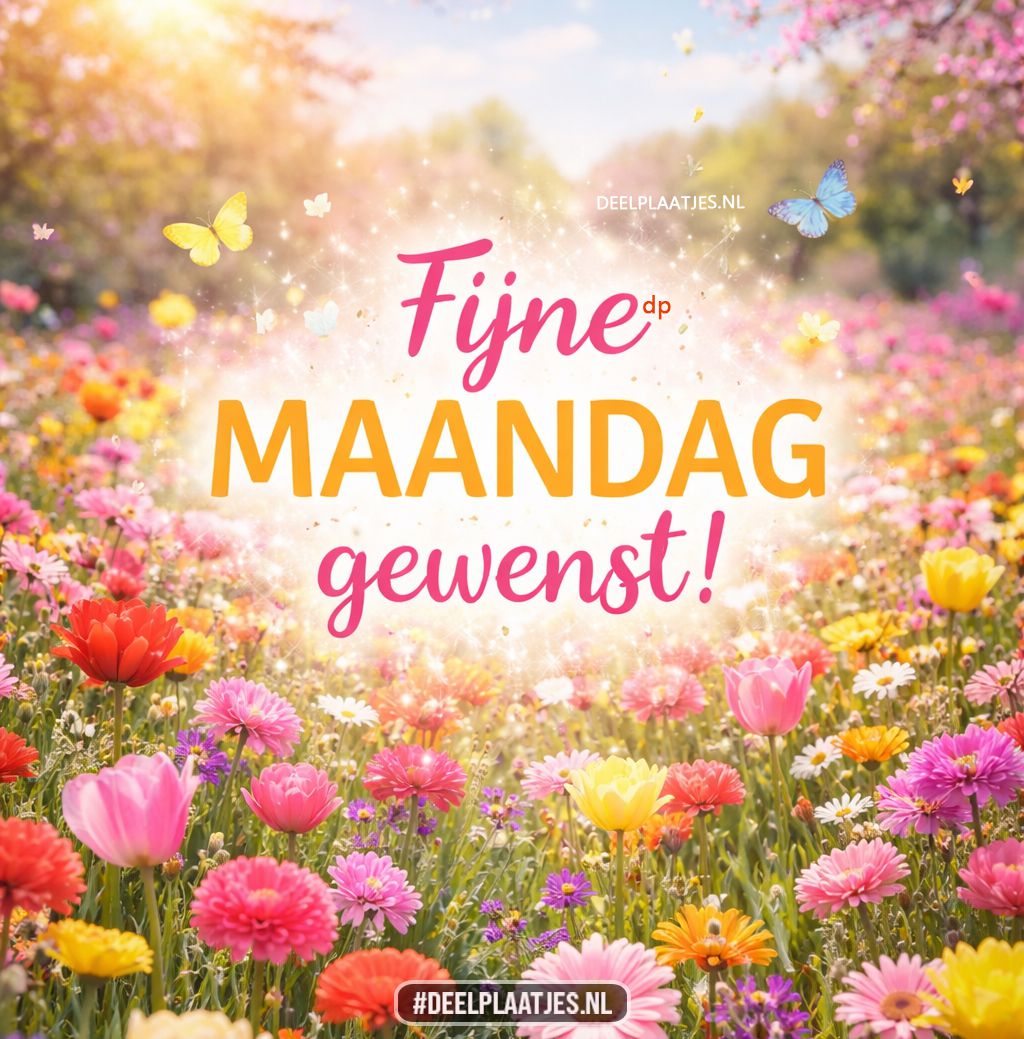 Fijne maandag gewenst met bloemen en lentegevoel