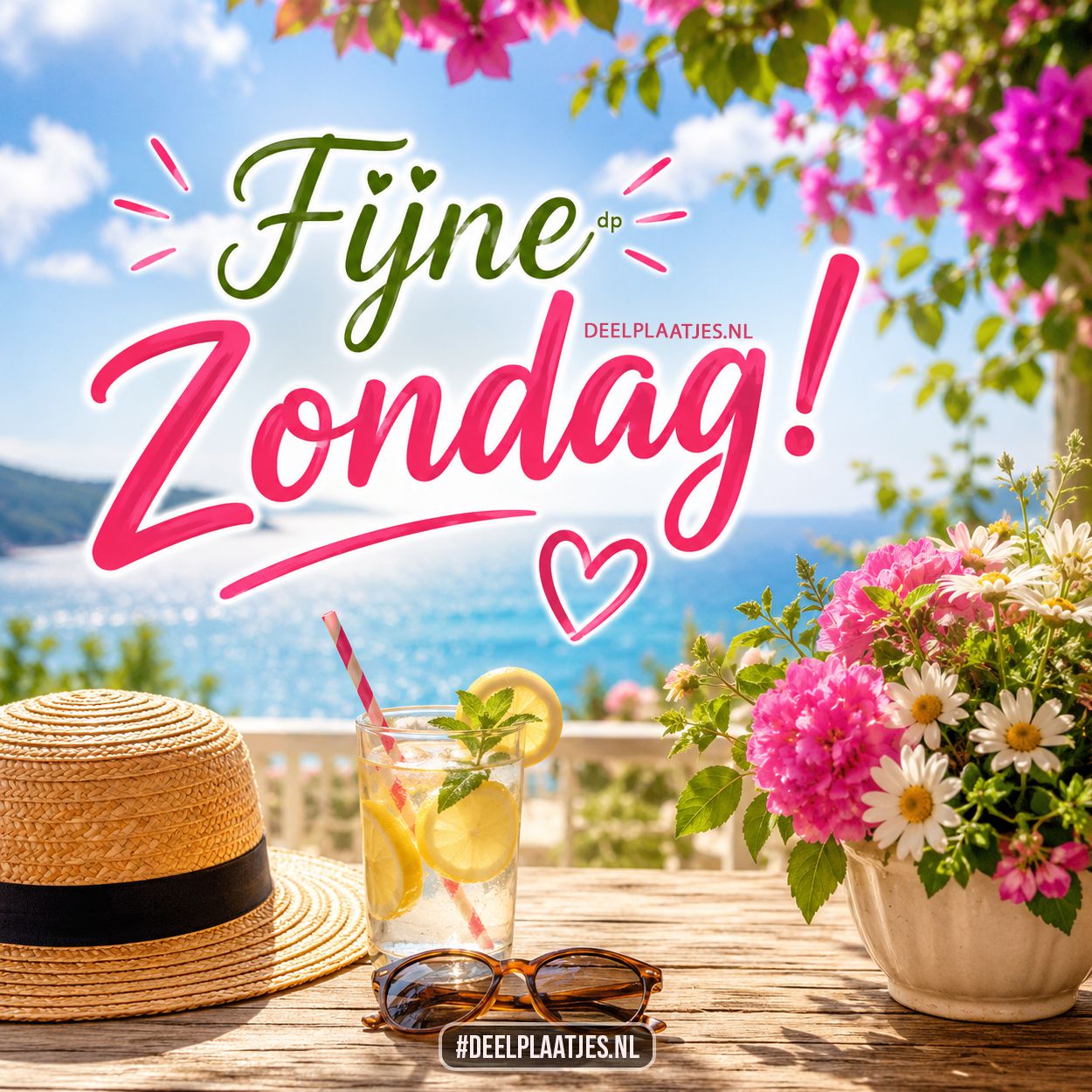 Fijne zondag met bloemen en zomerse sfeer