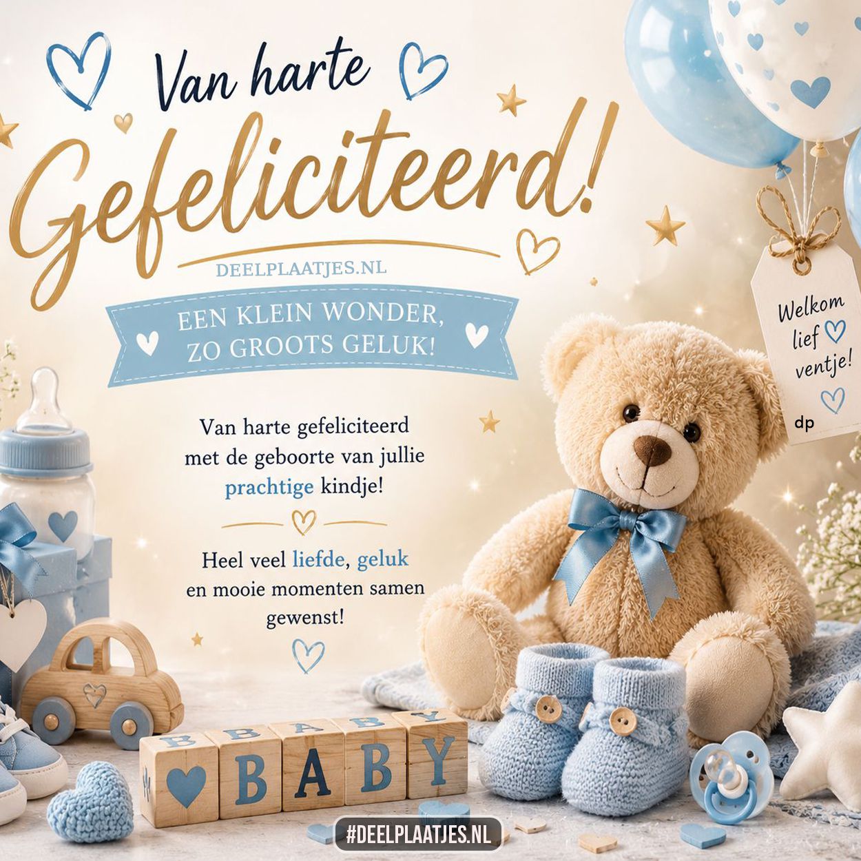 Van harte gefeliciteerd met de geboorte van jullie zoontje