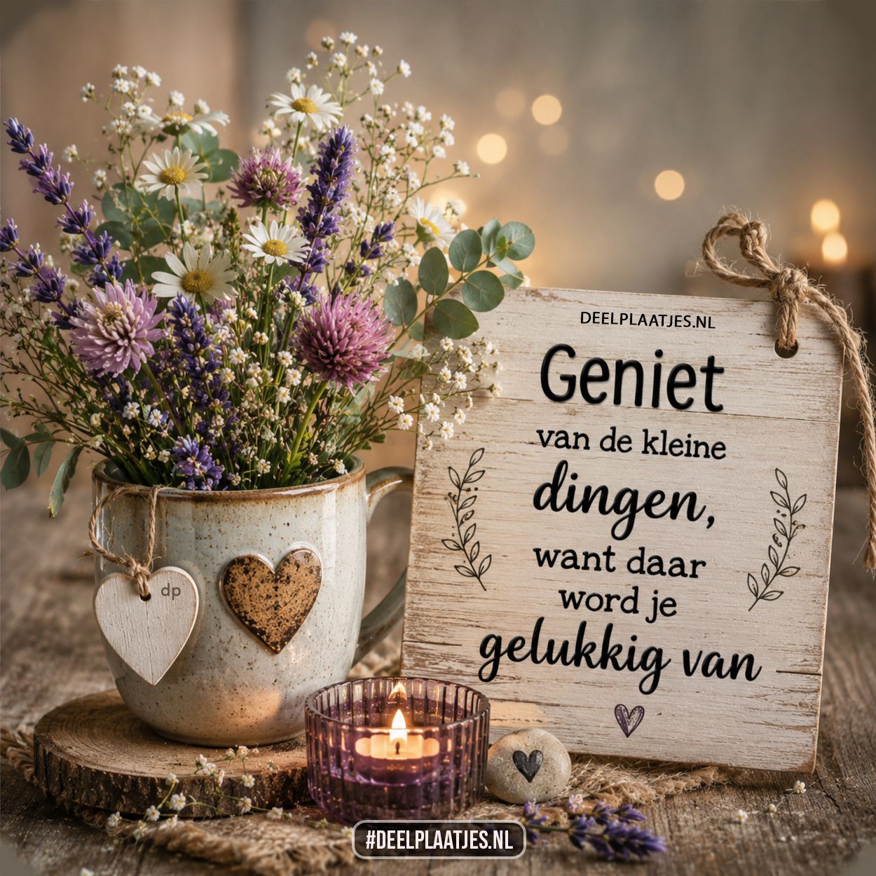 Geniet van de kleine dingen, want daar word je gelukkig van