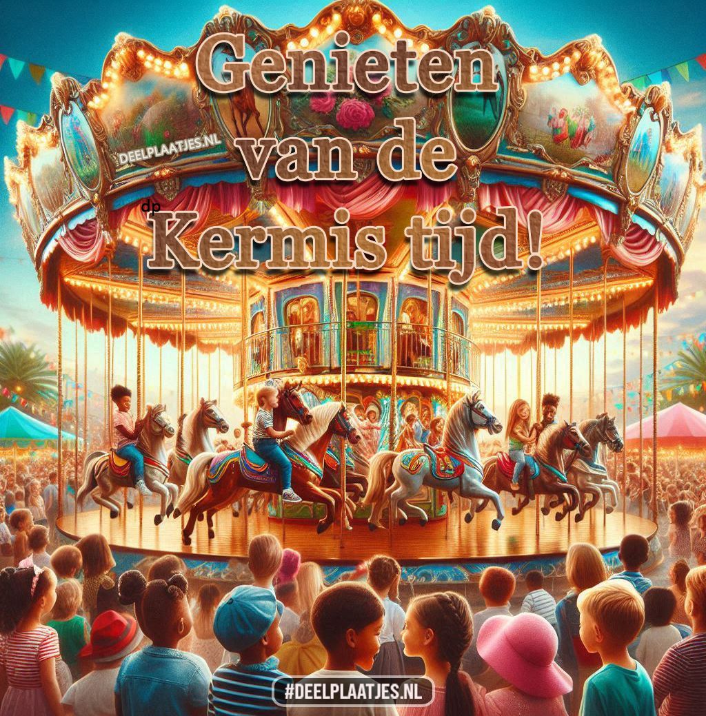 Geniet van de kermis met kleur muziek en plezier