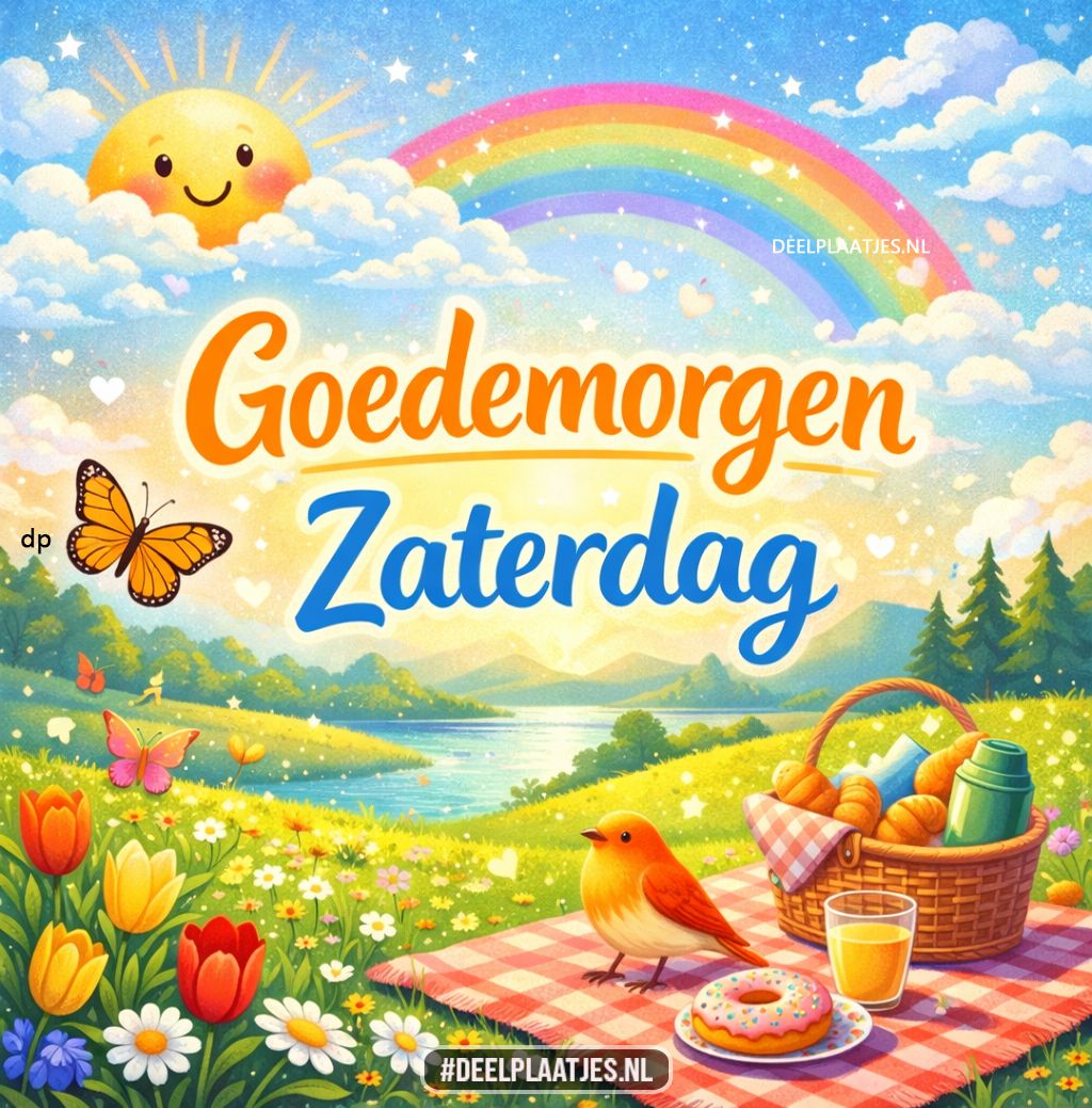 Goedemorgen zaterdag met zon, regenboog en ontbijt