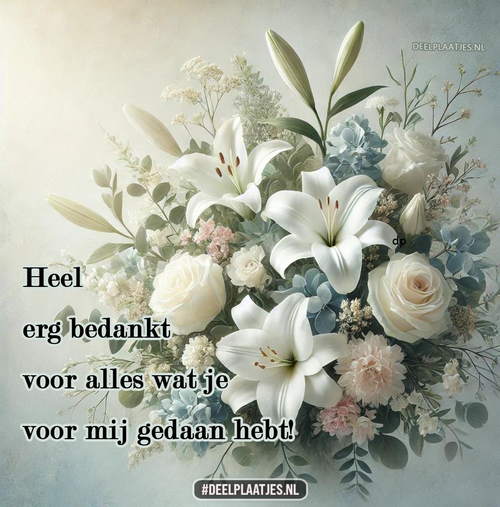 Heel erg bedankt – bloemen van waardering illustratie