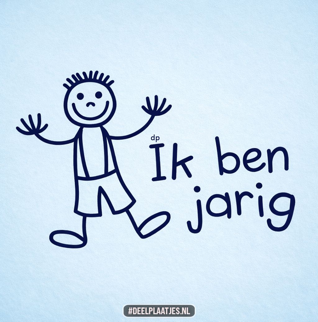 Ik ben jarig – vrolijk plaatje om je verjaardag te vieren