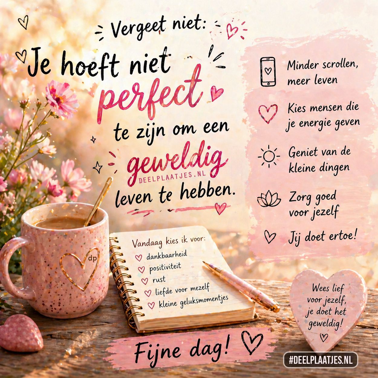 Je hoeft niet perfect