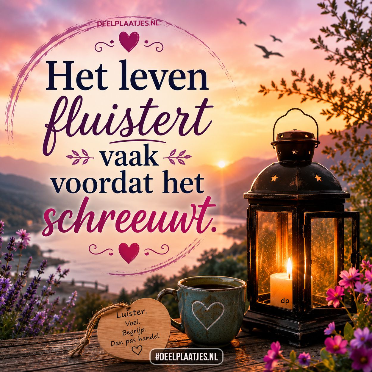 Het leven fluistert vaak voordat het schreeuwt