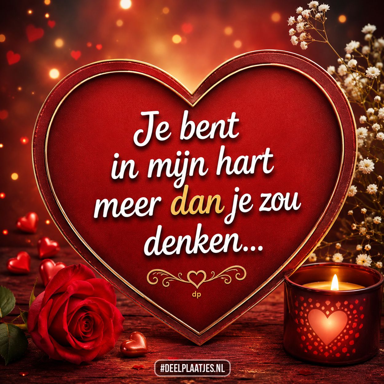 Je bent in mijn hart meer dan je zou denken