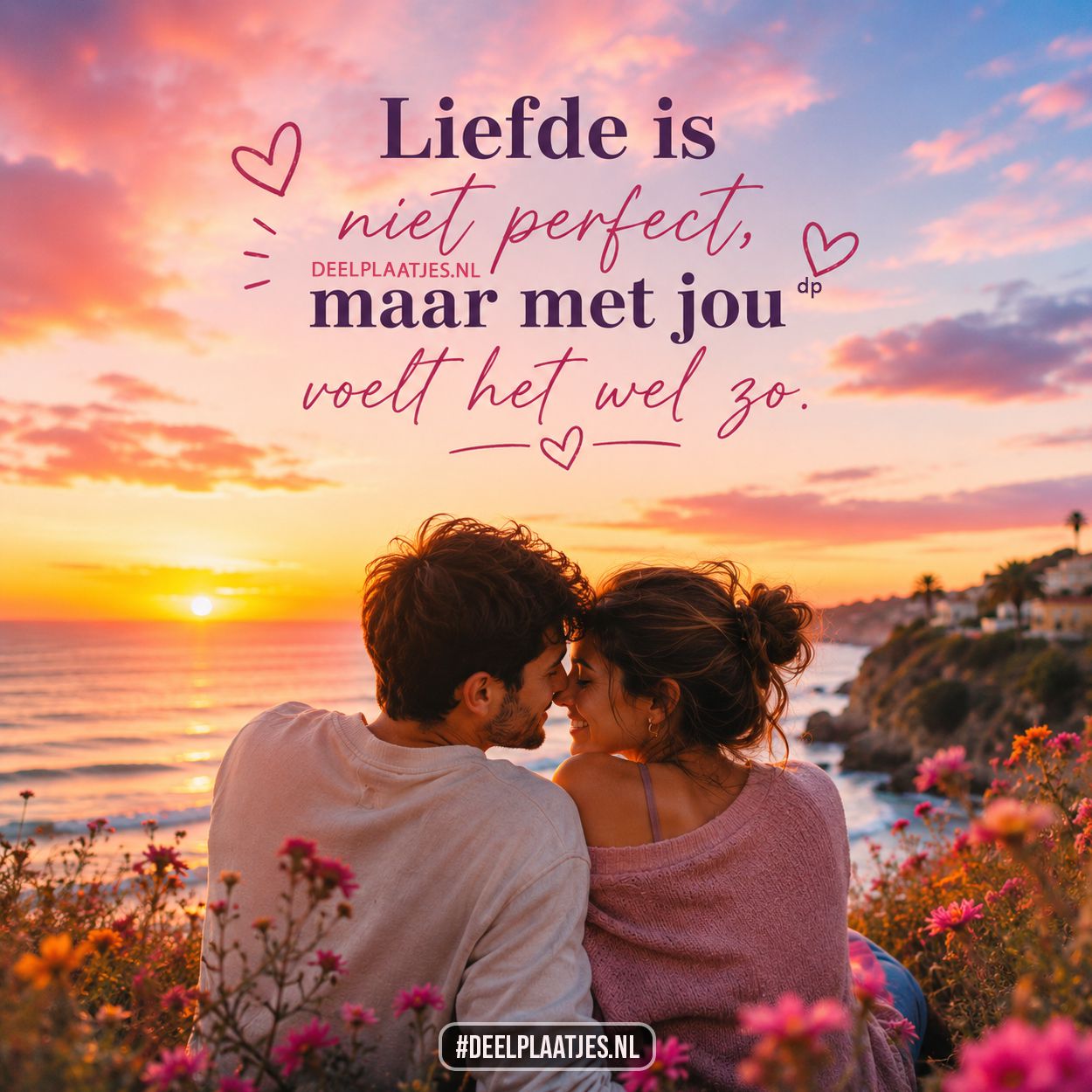 Romantic love quote about true happiness together