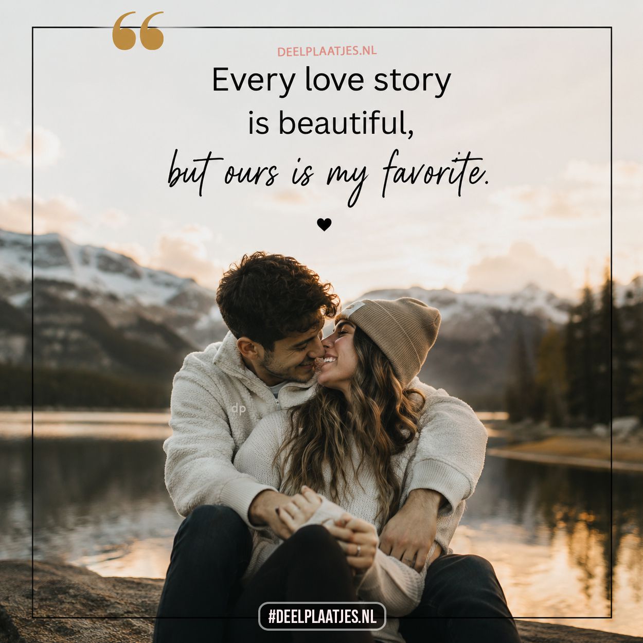 Liefdesquote over jullie mooiste verhaal samen liefdes afbeelding