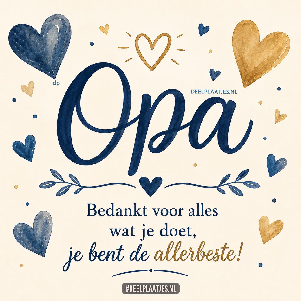 Opa bedankt