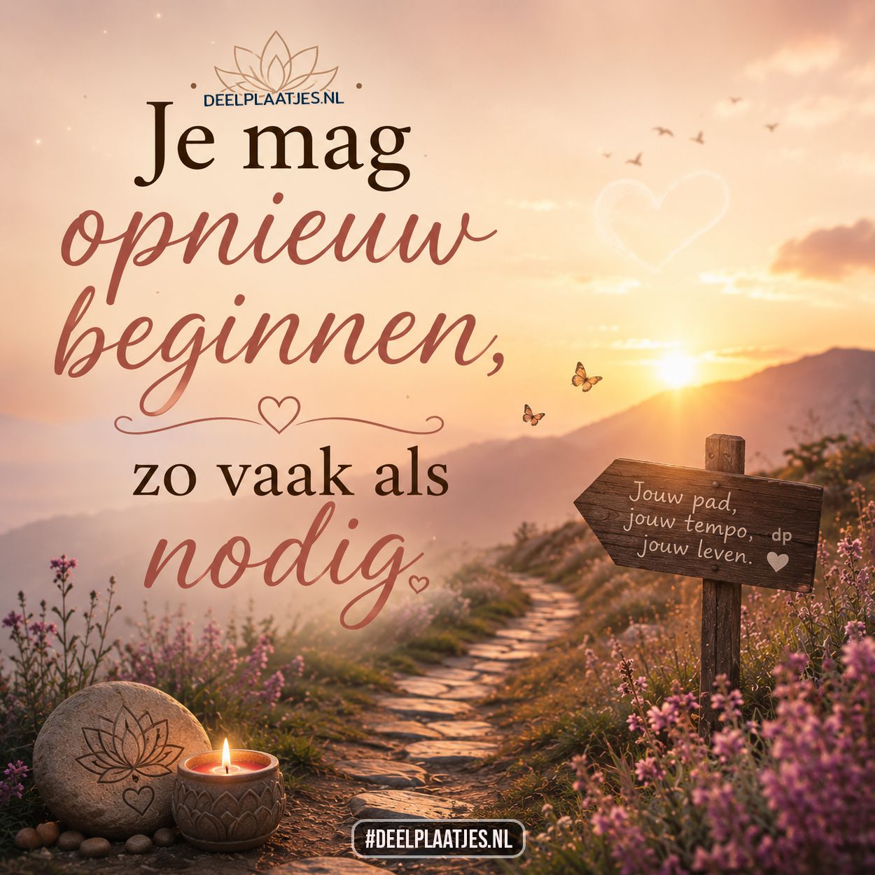 Je mag opnieuw beginnen zo vaak als nodig