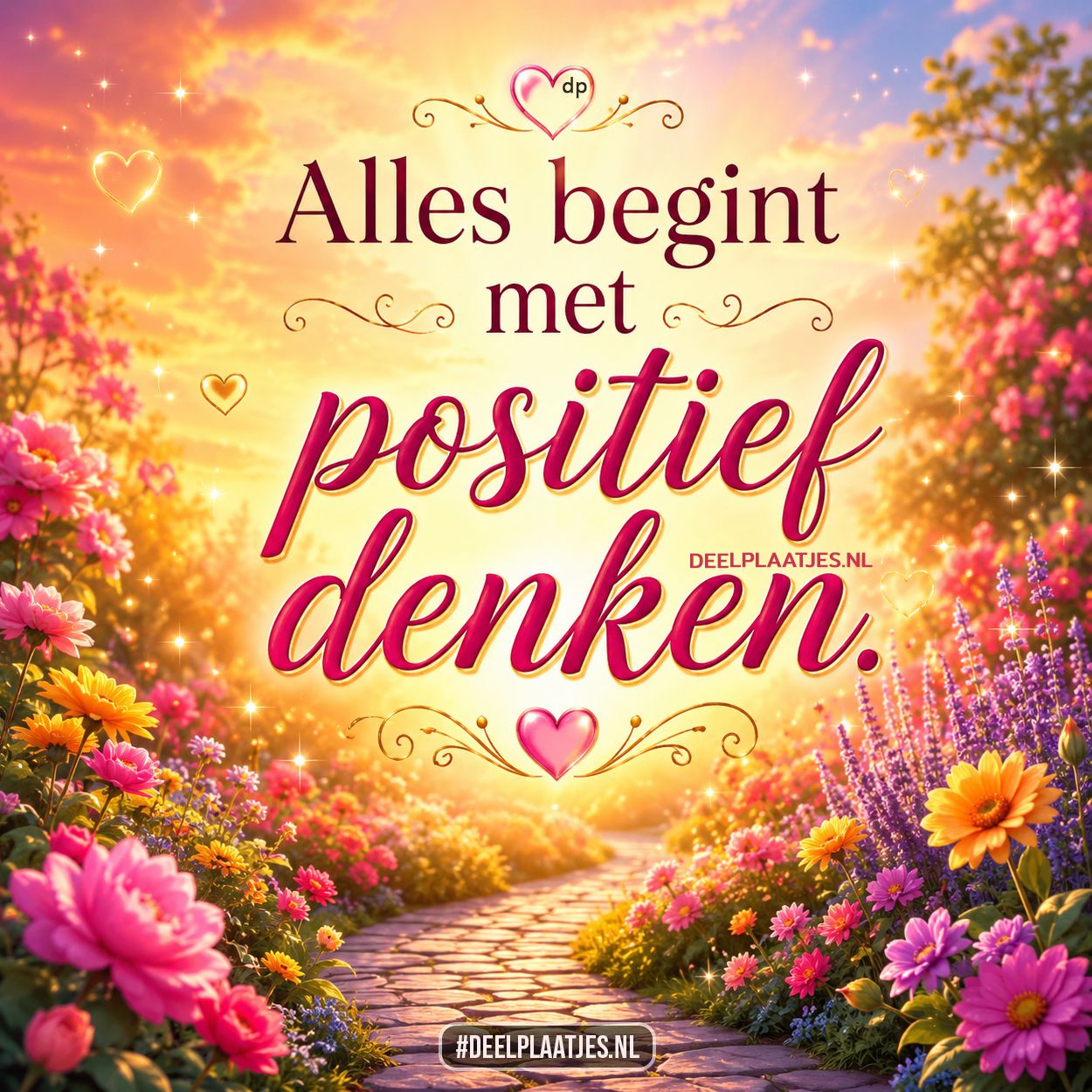 Positief denken plaatje vol kleur en hoop