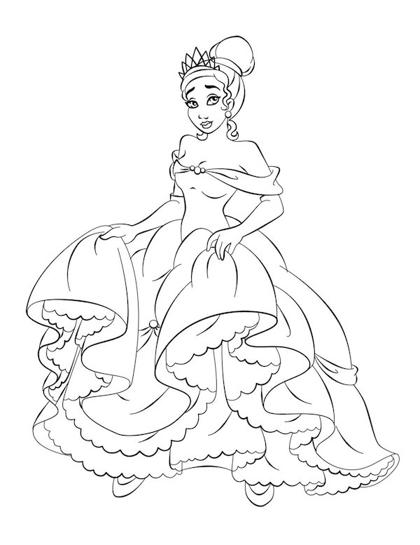 Prinsessen kleurplaat 4