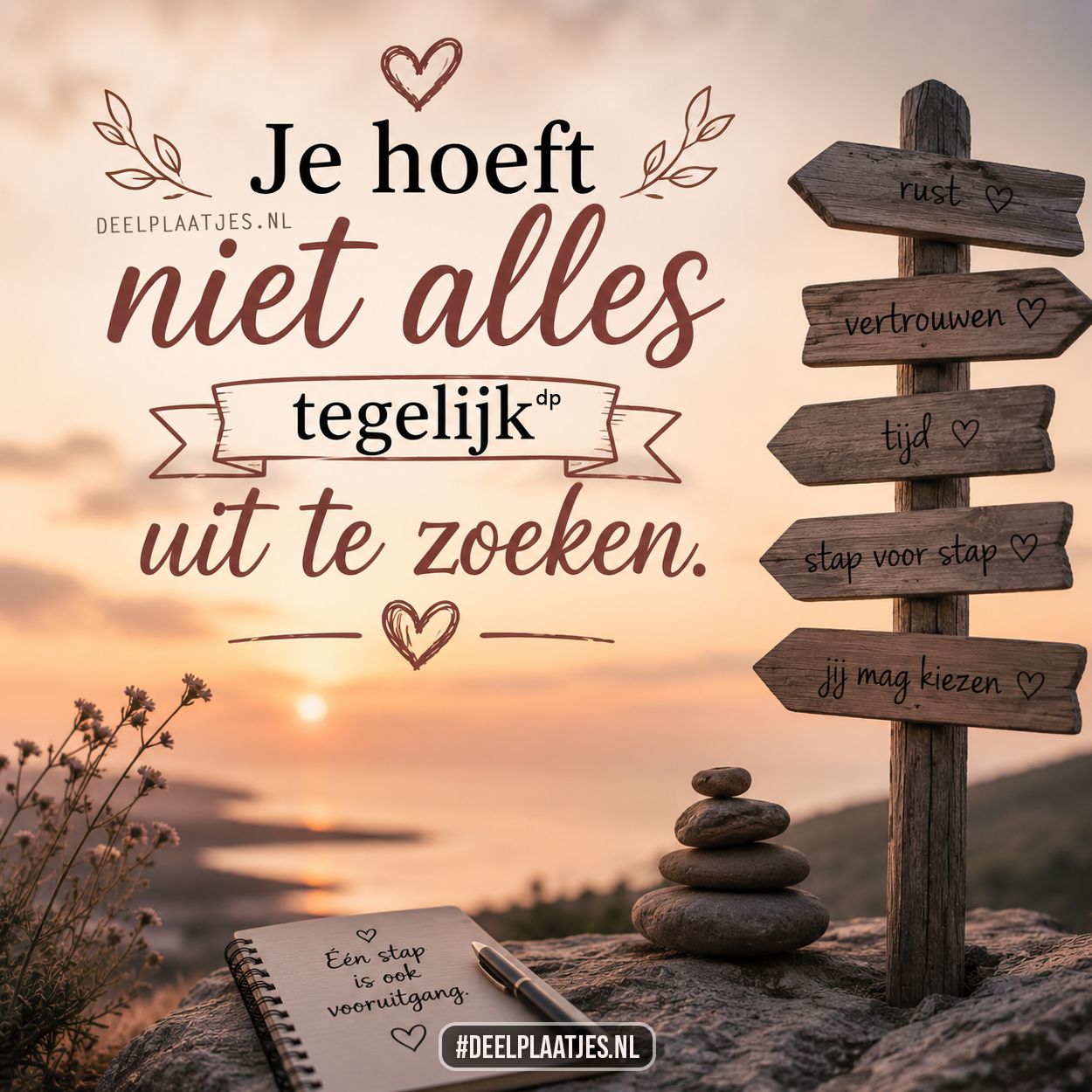 Je hoeft niet alles tegelijk uit te zoeken