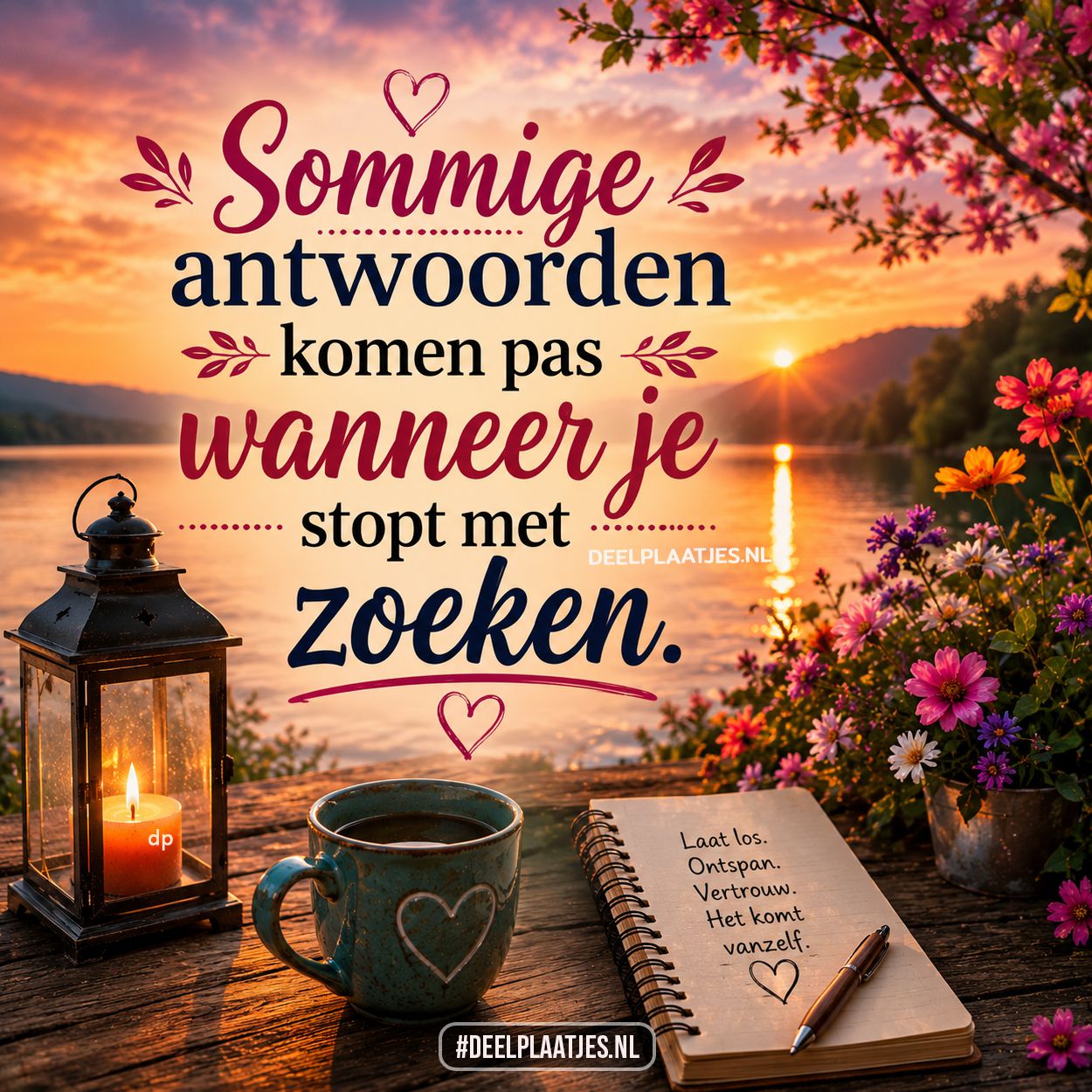 Sommige antwoorden komen pas wanneer je stopt met zoeken