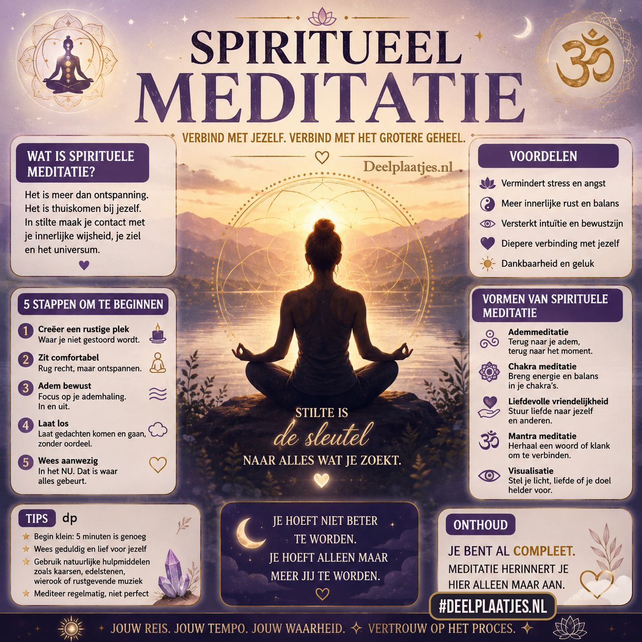 Spirituele meditatie afbeelding voor innerlijke rust