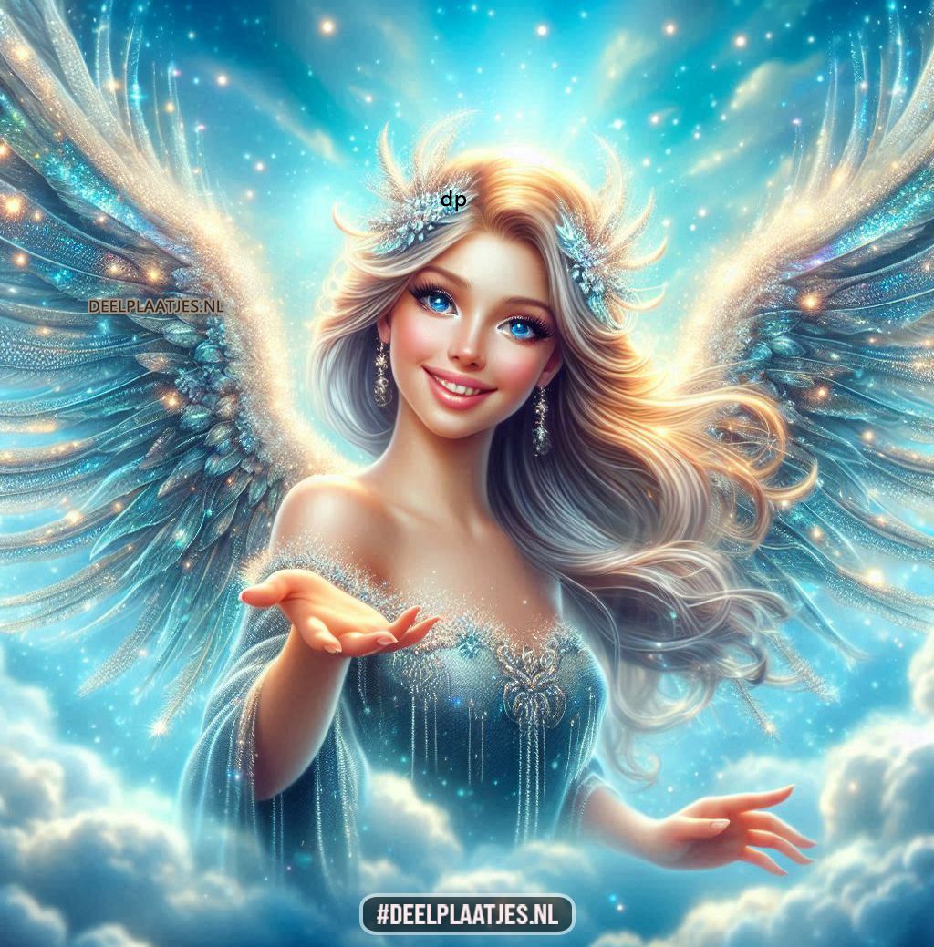 Stralende engel van licht en hoop