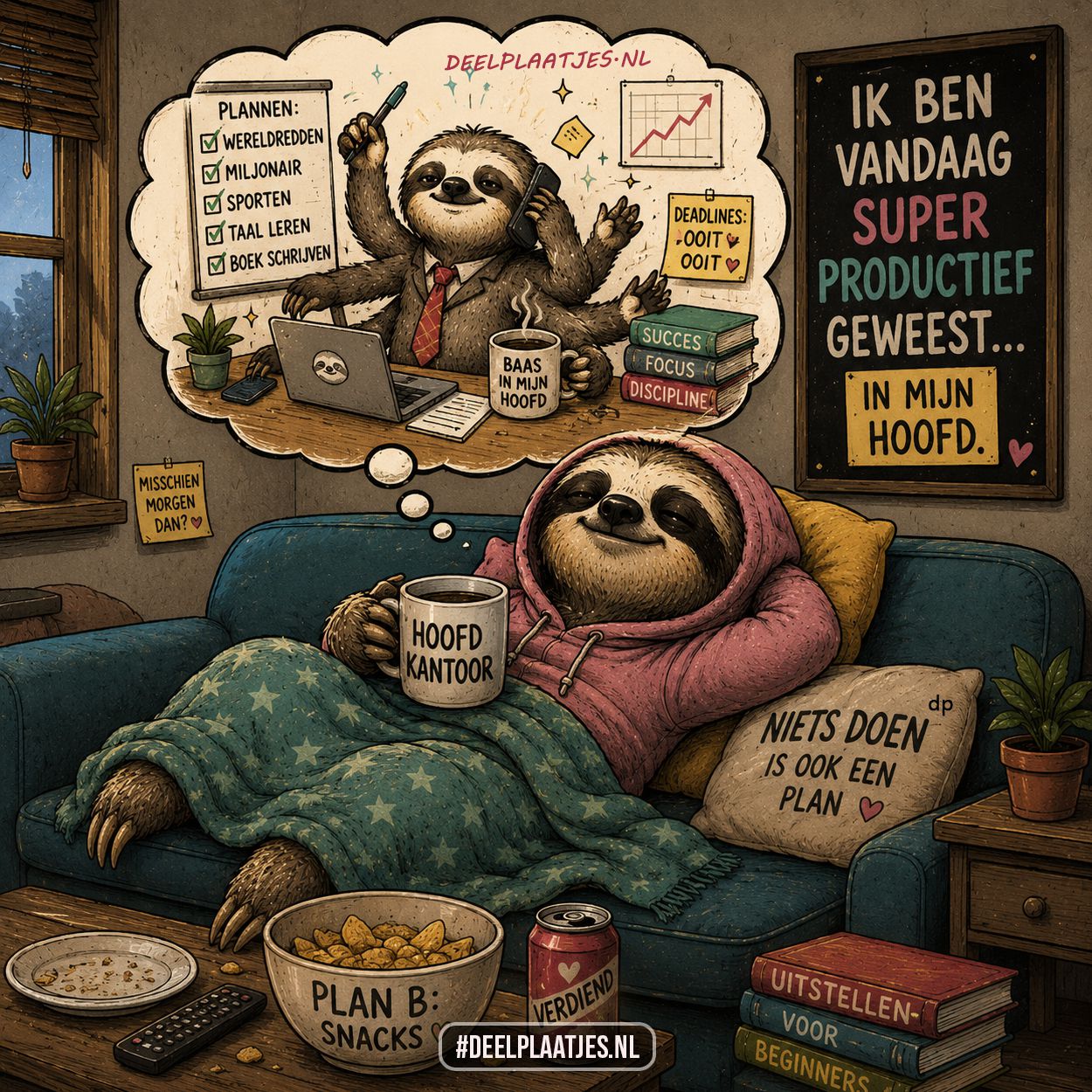 Ik ben vandaag super productief geweest in mijn hoofd