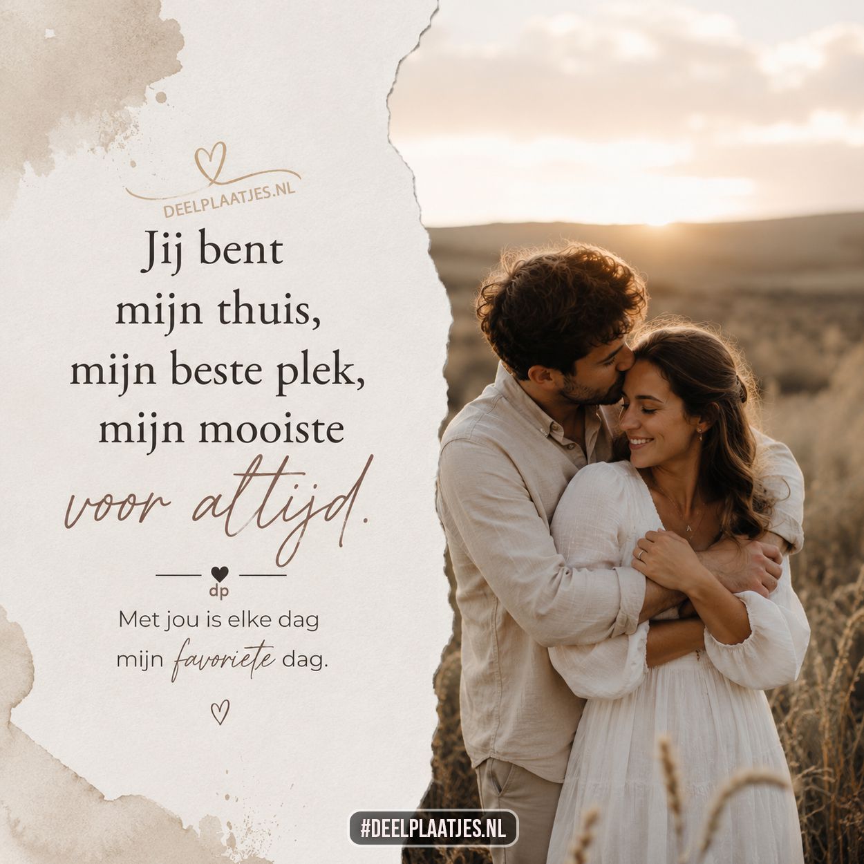 Romantic love quote about feeling at home together