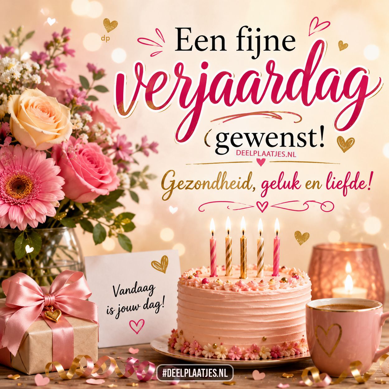 Birthday image with health happiness and love