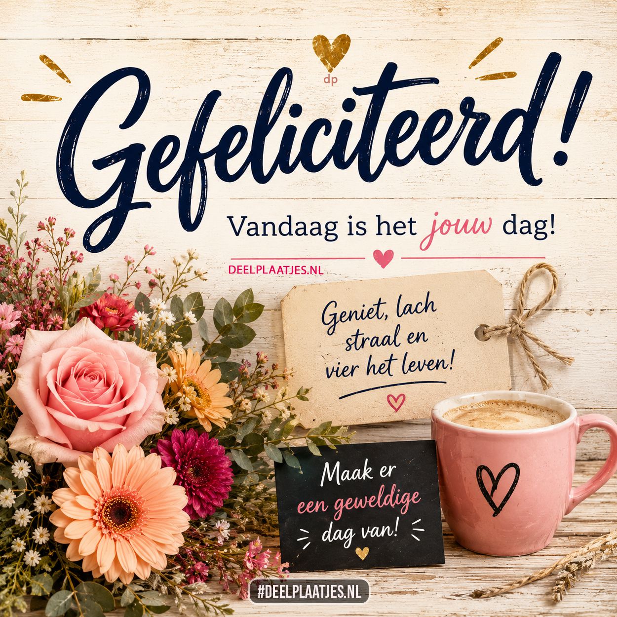 Gefeliciteerd afbeelding vandaag is het jouw dag