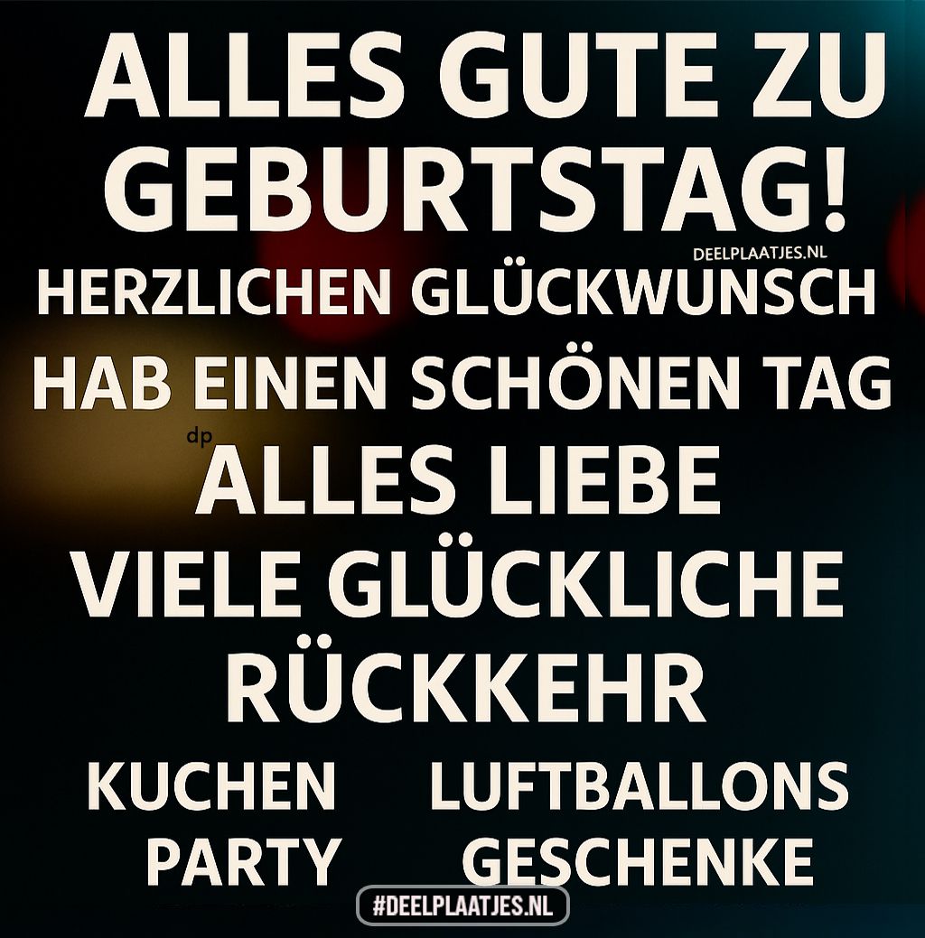 Alles gute zum geburtstag!