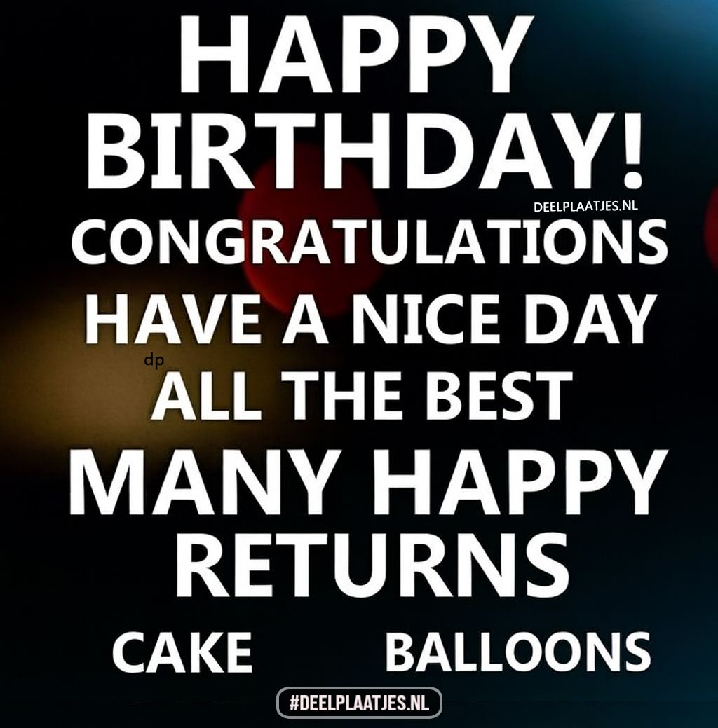 Happy birthday en veel geluk!
