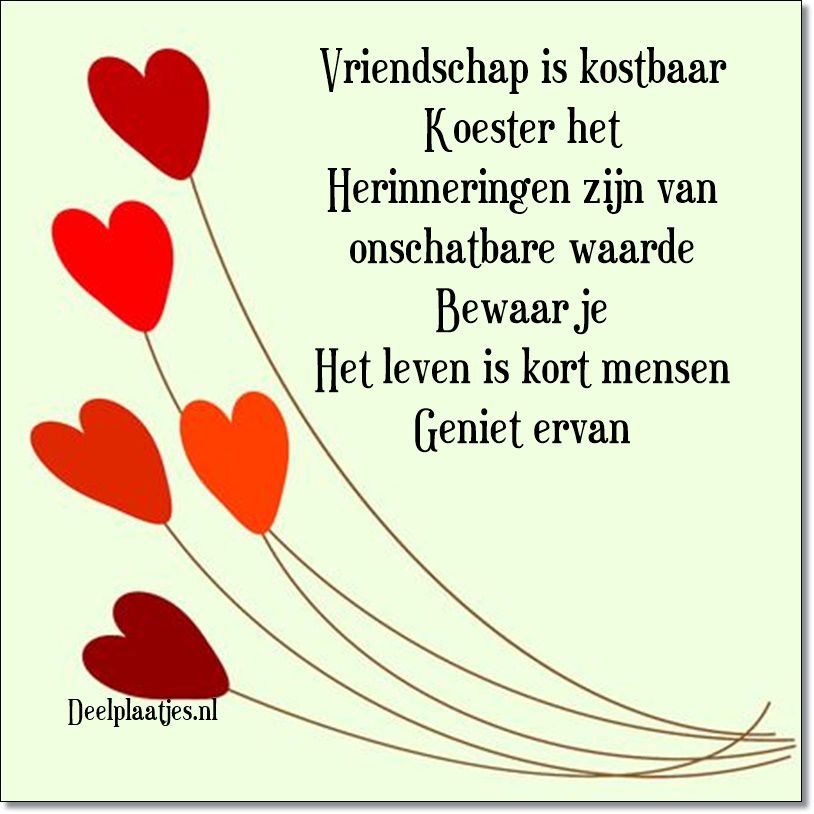 Vriendschap is kostbaar