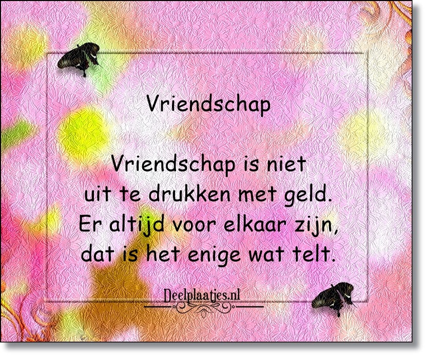 Vriendschap is niet uit te drukken met geld