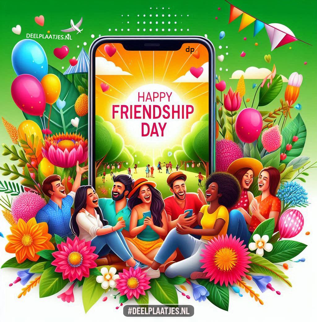 Happy friendship day – kleurrijke illustratie van vriendschap