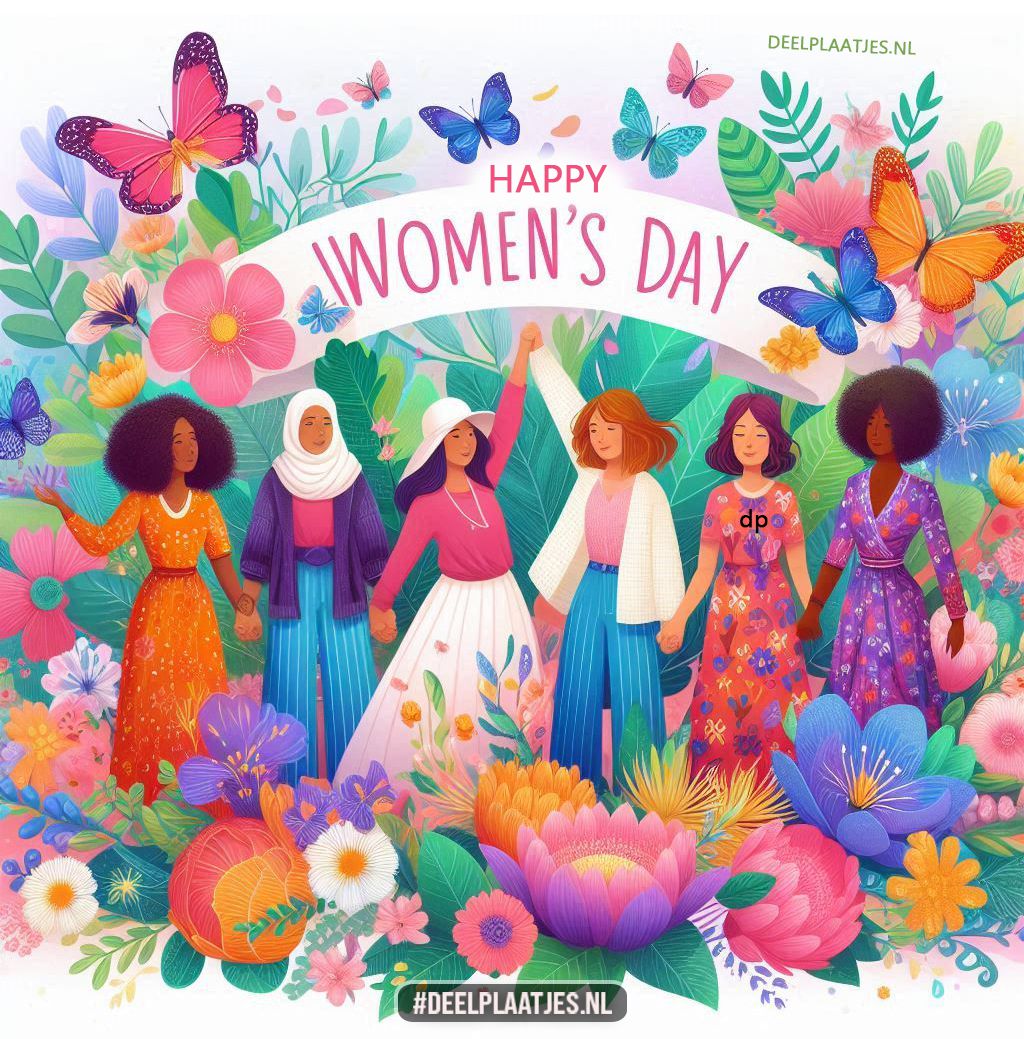 Happy women’s day – kleurrijke illustratie van sterke vrouwen
