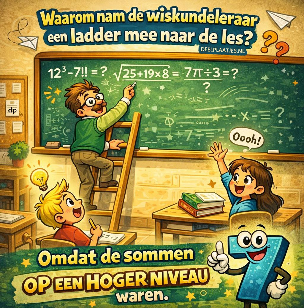 Warum nahm der mathematiklehrer eine leiter mit in den unterricht