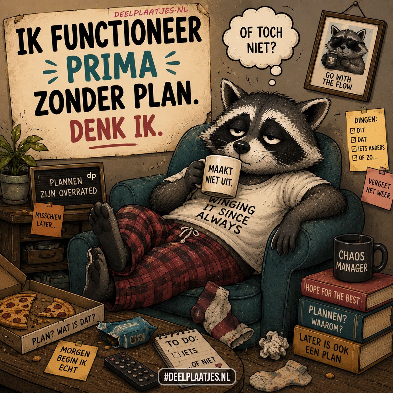 Ik functioneer prima zonder plan denk ik plaatje