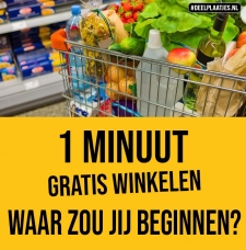 1min gratis winkelen