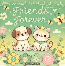 Friends forever een lief plaatje voor je beste vriend of vriendin
