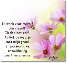 Ik werk aan mezelf