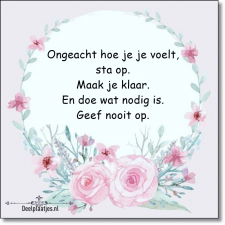 ongeacht hoe jij je voelt