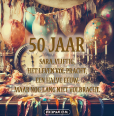 Sara vijftig het leven vol pracht