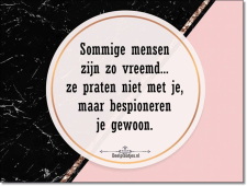 Sommige mensen zijn zo vreemd