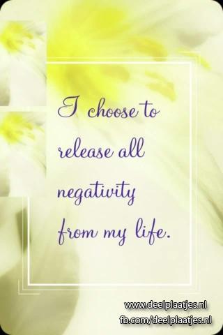 Release all negativity