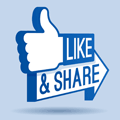 Like en deel op facebook