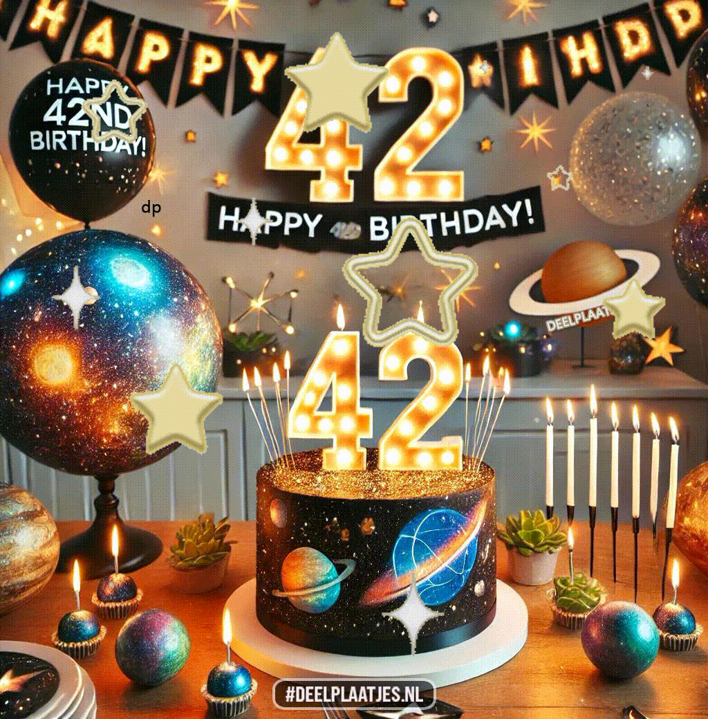 42 jaar een feest met sterren en kosmische vibes