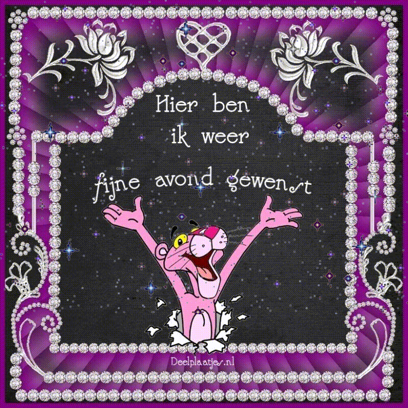 Hier ben ik weer — fijne avond