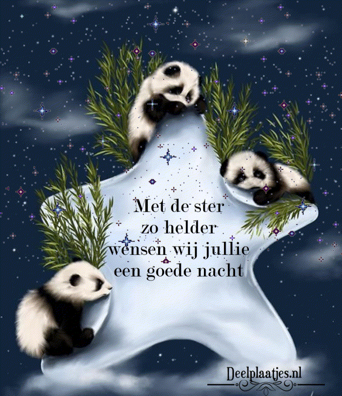 Welterusten laat de sterren waken over je dromen