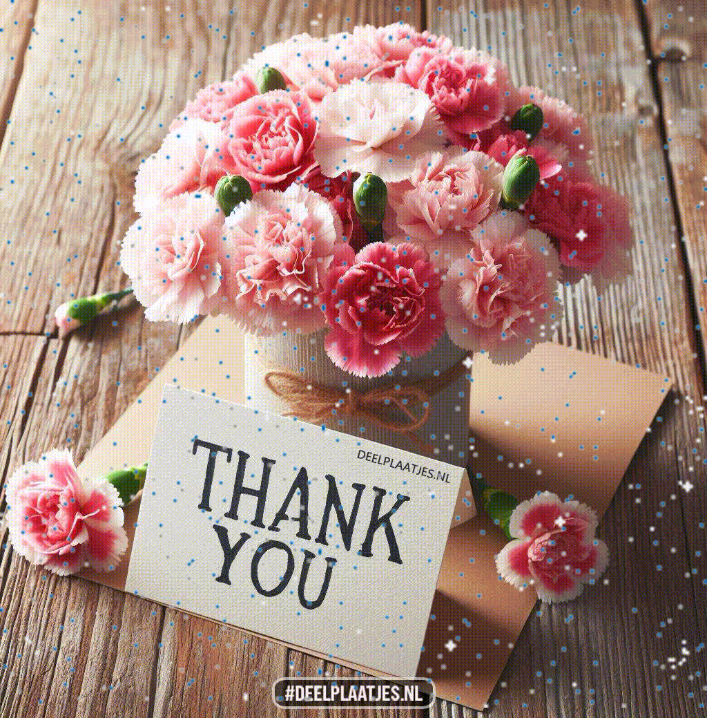 Bedankt bloemetje anjers een teken van waardering