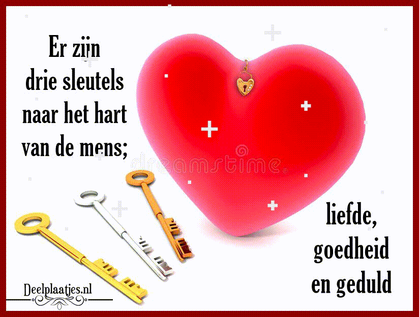 Gifplaatje Drie sleutels naar het hart - plaatjes delen met WhatsApp of  social media