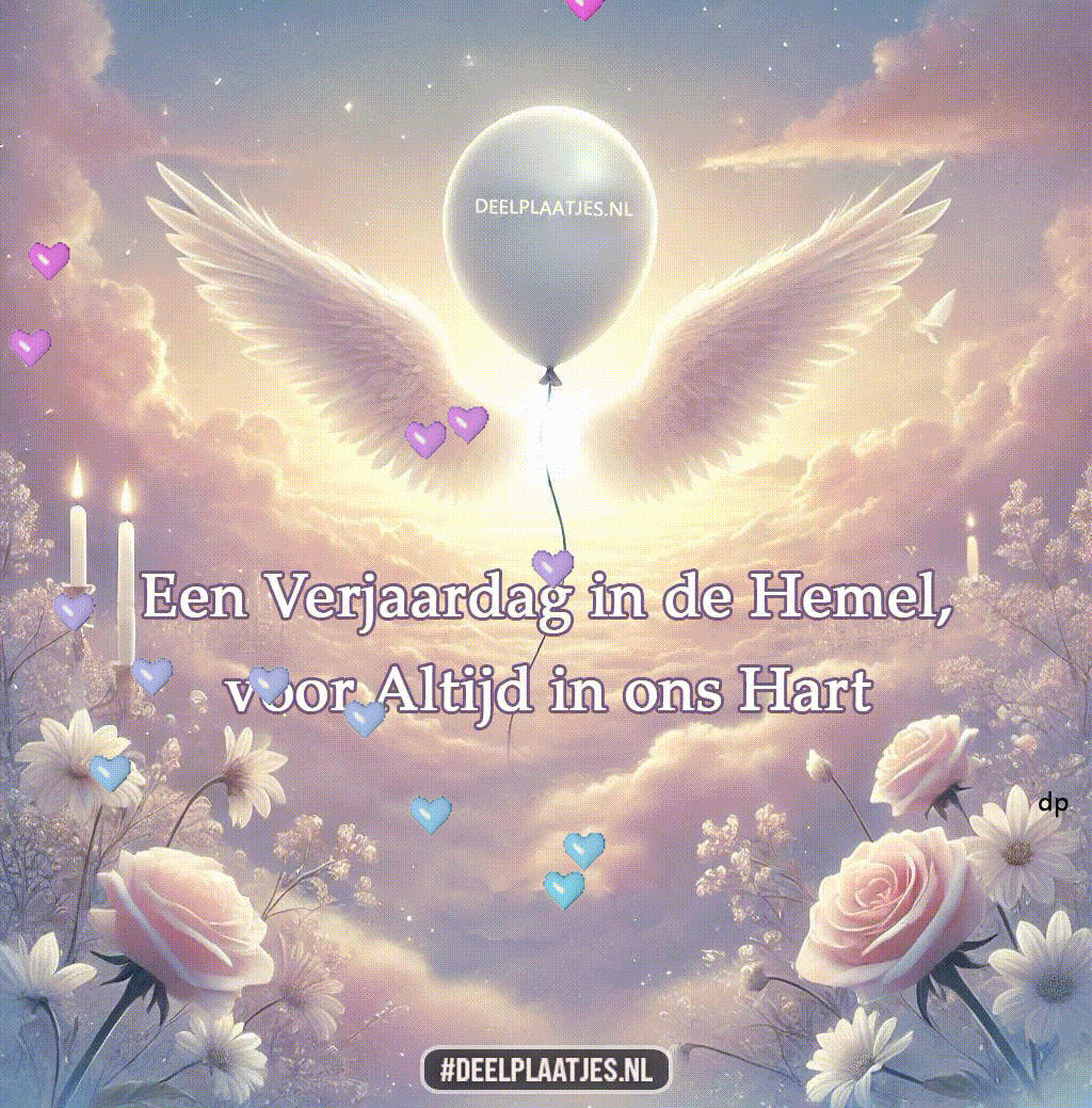 GIF image A birthday in heaven but forever in our hearts - Share via  WhatsApp