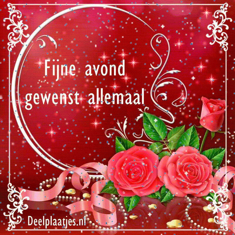 Fijne avond gewenst met warmte en liefde